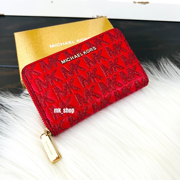 Michael Kors Jet Set Small Zip Around Card Case Wallet - Picture 2 of 14